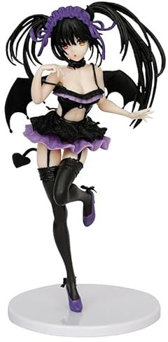 Jiumaocleu Date a Live Figur, Tokisaki Kurumi Figur Statue Modell, 21 cm Anime Actionfigur Skulptur mit rundem Standfuß, PVC, handgefertigt, Sammlerstück, Weihnachten, Geburtstag für Fans