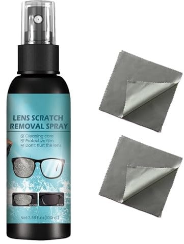 Eyeglass Lens Scratch Removal Spray,Lens Scratch Remover,Lens Cleaner,Lens Scratch Removal Spray,Glasses and Lens Cleaner,Lens Cleaner Spray for Sunglasses Screen Clean,100ML