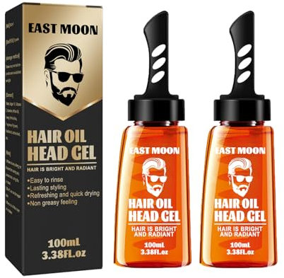 2 Stück Haarstyling-Gel für Männer, 2-in-1-Haarwachsgel mit Kamm, Haargel Herren Haarwachs Männer, Langanhaltendes Haarstyling-Gel zum Modellieren der Haare und Natürliches Stylen der Haare