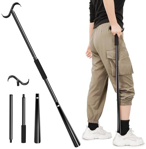 Kekoy 35.5 Inch Dressing Stick with Shoe Horn, Extra Long Dressing Aids for The Elderly to Put on and Take Off Shoes and Clothes While Sitting or Standing
