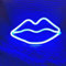 JEMESI Neon Signs, Cute LED Neon Lips Sign, Blue Lips Neons Light, Lip Shaped Lights, USB and Battery Powered Light up Signs for Wall Decor, Bedroom, Birthday, Wedding, Party Decoration Gifts