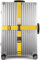 OW-Travel Kofferband Gurt Kreuz Schwerlast Personalisierter Koffergurt Kreuz mit Adressschild. Luggage Strap Gepäckgurt Koffer Gurt Kofferbänder Koffergurte Farbig Koffer Gurt Gelb