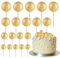 ASTARON 20 Pcs Ball Cake Topper Decorations Mini Balloons Cake Topper Sticks Glitter Gold Balls Cake Picks Cake Topper Balls Cake Decorations for Birthday Cake Decorations