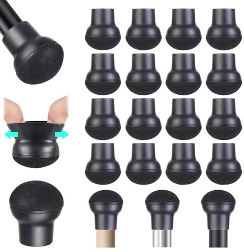 Stuhlbeinkappen, 16 Stück Stuhlbeinkappen Rund Stuhlbeinschoner, Schwarz Silikon Stuhlbeinabdeckungen Schutzkappen für Stuhlbeine mit Umwickelte Filz, Filzgleiter für Stühle (Fit:15-19mm)