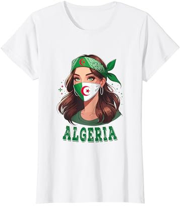 Algérie fille Algérienne fille Algérie femme drapeau Cadeau T-Shirt