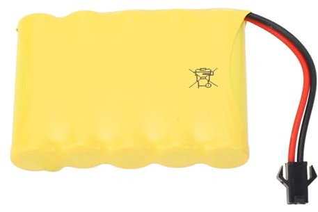 Tyenaza Batterie Rechargeable Au Lithium 6,0 V 700 MAh, Batterie Au Lithium Rechargeable Légère pour Voitures RC avec Prise SM 2P pour Camion RC