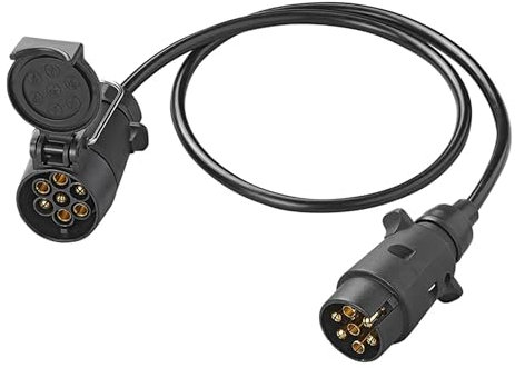 APT 1m Verlängerungskabel 7-polig Anhängerkabel Anhänger Kabel Verlängerung für Anhänger, Wohnwagen