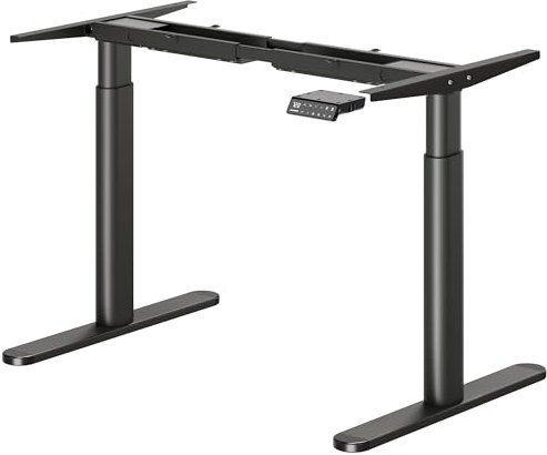 MAIDeSITe EL2 Pro Art Piètement de Bureau Électrique Réglable en Hauteur avec Élégant Pieds Ovales, Table Capacité de Charge de 180 kg, avec 4 Commandes à Mémoire et Protection Anti-Collision.
