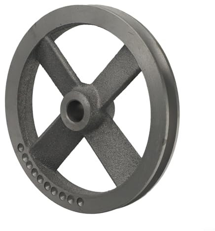 Zilimontt Accesorios de polea de compresor de aire Cabezal de máquina de correa Montaje de polea de ranura simple Instalación Compresor de aire Polea de cabezal de máquina de un solo cilindro (B)