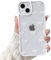 NITITOP Compatible with iPhone 14 Case Cute Clear Bowknot Pattern for Women Girl Bow Ribbon White Frame Design Shockproof Protective Girly Phone Cover - White Bow