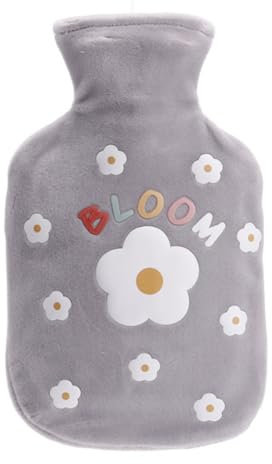 Plüsch Wärmflasche 350 ml Wärmflasche mit abnehmbarem und waschbarem Bezug weiche auslaufsichere Wärmflasche süße Thermo Wärmflaschen Gummi Wärmflasche für Erwachsene und Kinder