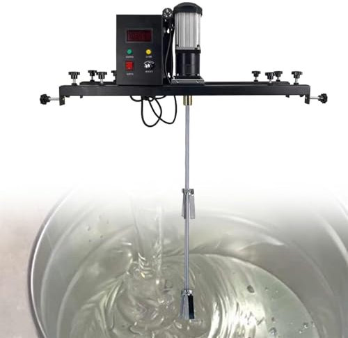 Electric Mixing Tool, Portable Cement Mixer, Commercial Mixer with Support Stand, Mortar Mixer for Crystal Dissolving Laundry Detergent(A)