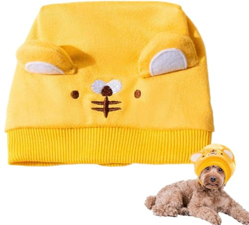 Calming Dog Hat - Kitten Headgear Hat Pet Puppy Calming Beanie Hat Comfortable,Pet Costume Accessories, Animal Shape Design Adjustable Soft Dog Hats