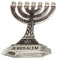 Ldabrye Traditioneller Jüdischer Menorah Kerzenhalter Mit 7 Zweigen Jerusalem Tempel Kerzenhalter 12 Stämme Israels Menora Kerzenleuchter