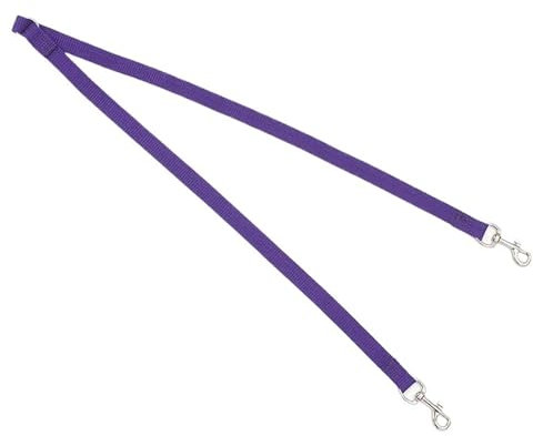 Walk Two Hundeleine Nylon Doppel-Zwillingsleine Spazierleine for 2 kleine Hunde Doppel(Purple)