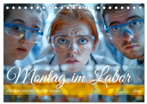 Montag im Labor (Tischkalender 2026 DIN A5 quer), CALVENDO Monatskalender: Chemie ist, wenn es stinkt und knallt (CALVENDO Menschen)