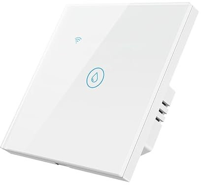 Matter Smart Water heater Switch,Glass Touch Panel Works with Homekit& Alexa,App and Remote Control, Neutral line Needed,EU 40A