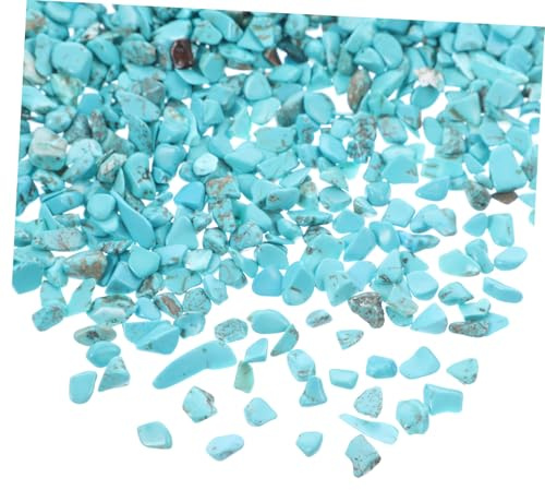 Didiseaon Naturstein Schmuckzubehör Je Packung Türkis Kieselsteine DIY Perlen Bastelsteine für Aquarium Deko und Heimdekoration