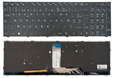 LWDOZMD UK US RU FR Spanien Türkei Beleuchtete Tastatur für Monster für Abra A7 V12 V13 A5 V16 V17.1 .2 .3 .4 .5 Französisch AZERTY Gaming-Laptop(French Backlit)