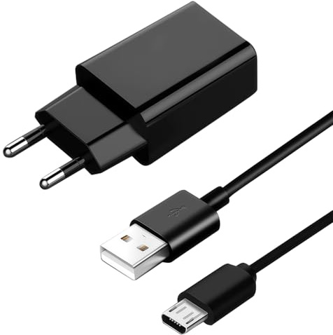 Câble de charge micro USB avec bloc d'alimentation 5 V 2 A 10 W 1,5 m - Compatible avec Samsung Galaxy Tab a 10.1 2016, Tab E, Tab S2, Tab 4, Tab 3 - Chargeur de téléphone portable micro USB avec