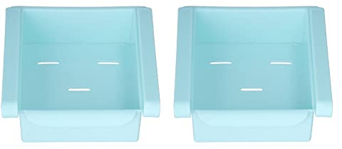 Gucagle 2PCS Refrigerator Organizer with 5 Vents Ventilation and Drainage Integrated Handle Storage Rack for Fridge Freezer Kitchen Cabinet ABS Plastic 15.5 x 16.5 x 7cm