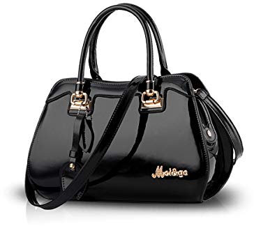 NICOLE&DORIS Mode Damen Handtaschen Umhängetasche Damenhandtaschen Henkeltaschen Schultertaschen Crossbody PU Schwarz