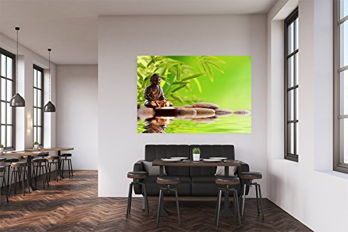 Vinyl Wandtattoo Buddha Zen | über Steine Kerze Wasser | Deko Zimmer | Aufkleber Zimmer | Aufkleber Zimmer | Billig kostengünstiger | | 155x120cm
