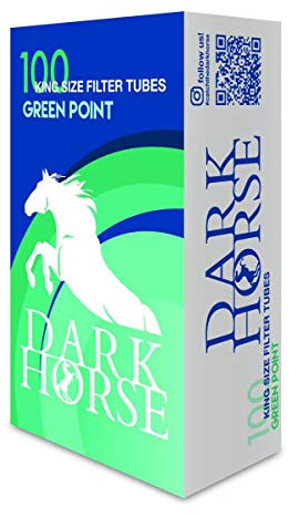 Dark Horse King Size Filter Tubes Green Point, mit Menthol-Kapsel, 100 Zigarettenhülsen pro Box 15 Boxen (1500 Hülsen)