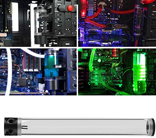 EBTOOLS Bomba de agua de refrigeración de agua de rosca G1/4, depósito de cilindro refrigerado por agua para PC CPU refrigeración líquida (400 mm)