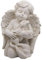 Engel mit Hund, Gedenkstatue, für drinnen und draußen, Haus, Garten, Wächter, Erinnerungshund, Welpe, 17,8 cm