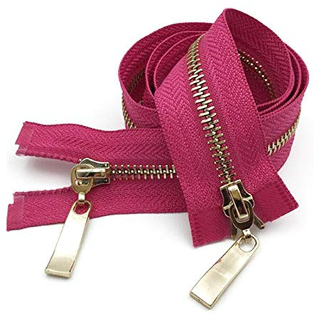 80/100/120cm cerniere con doppio cursore Luce, Metallo, Oro dentini della cerniera Red Rose, 5# 80cm