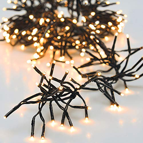 LED Lichterkette 14,5m 2016 Warmweiß 8 Lichteffekte Innen Außen Beleuchtung