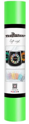 TECKWRAP Rollo de vinilo adhesivo mate, 1 x 5 pies, color verde neón mate