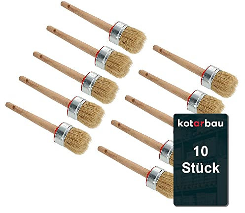 KOTARBAU® Lot de 10 pinceaux ronds x mm - 50 mm