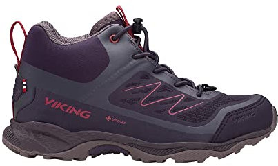 Viking Unisex Tind GTX Walking-Schuh, Mid Grey/Ruby Red, 41 EU