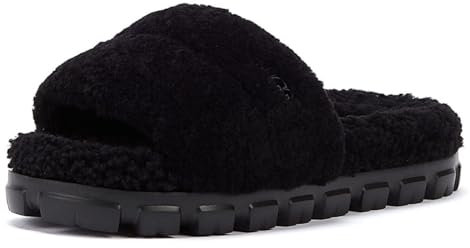UGG Damen COZETTA Curly Slippers, Schwarz , 36 EU