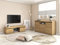 Skraut Home | Set Naturale | Salle à Manger | Meuble auxiliaire | Buffet-Meuble TV 140cm | Finition Couleur chêne Noir Nordique