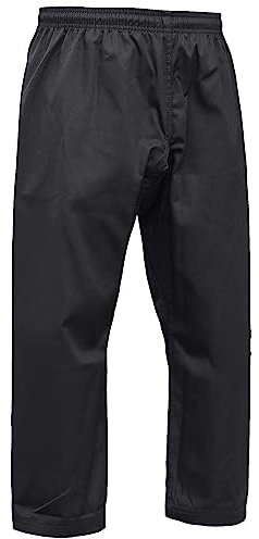 Farabi Sports Taekwondo Hose Schwarze Taekwondo Karate Hose (Black, 0-130CM)