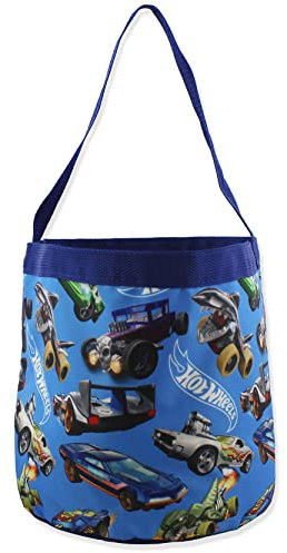 Hot Wheels Zusammenklappbarer Nylon-Korb, Eimer, Spielzeug, Aufbewahrungstasche, Blau, Einheitsgröße