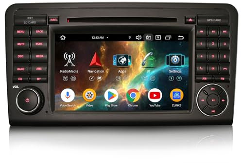 GONFEN Acht-Kern 4GB+64GB Android 14 DAB+ Autoradio Für Mercedes-BENZ ML-Klasse W164 GL-Klasse X164 Bildschirm mit GPS Navi Kabellos Apple CarPlay Android Auto DSP WiFi Bluetooth 5.0 SWC OBD2 TPMS DVR