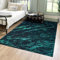 Mazovia Modern Teppich - Kurzflor Waschbar - Weich Teppich für Wohnzimmer, Schlafzimmer, Esszimmer – Teppiche Marmor Abstrakt Muster - Flaschengrün Grün 80 x 150 cm