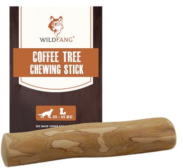 Wildfang® Kaffeeholz für Hunde – natürliches, unzerstörbares Kauspielzeug aus Kauholz für Aggressive Kauer & Welpen im Zahnwechsel, Zahnpflege Spielzeug Hund, Größe XXS (unter 5 kg)
