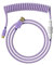 Ranked Coiled Cable | Handgefertigtes Double-Sleeved Geflochtenes Kabel | USB Typ C auf A | 5-Pin Aviator-Anschluss für Custom Mechanical Gaming Keyboard | Unterstützt Schnellladung 20W (Lavendel)