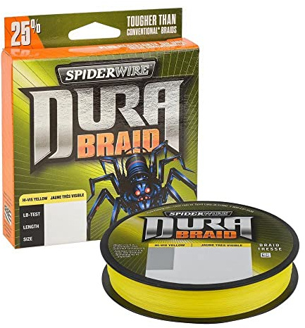 SpiderWire DuraBraid Braided Fishing Line, 10 lb Break Strength, 150 yd, Hi-Vis Yellow Color, Filler Spool, 1 Ct