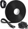 On1shelf® 5m Adjustable Cable Straps with Buckles - Hook and Loop Reusable Fastening Ties for Cable and Cord Organisation (Black)