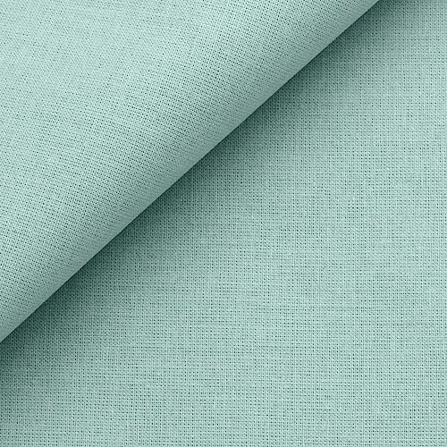 Popeline Stoff Uni Baumwollstoff 100% Baumwolle Webware Meterware (Pastellmint, 100 cm x 155 cm)