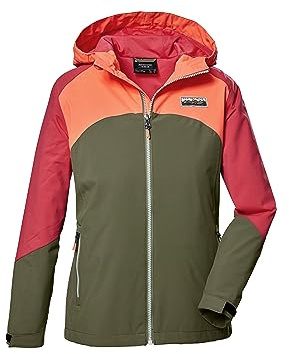 killtec Mädchen Funktionsjacke/Outdoorjacke mit Kapuze KOS 335 GRLS JCKT, oliv, 128, 41646-000