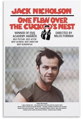 1975 Drama Films One Flew Over The Cuckoo's Nest Movie Poster Artworks Canvas Poster Wall Art Prints Home Modern Decor 40 x 60 cm