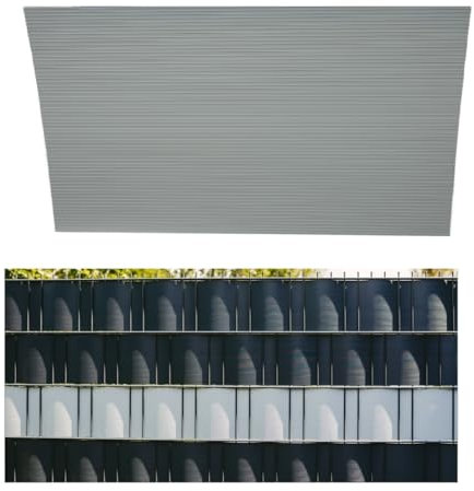 Koi- und Bonsaipark Herdecke 10 x Premium Hart PVC - Sichtschutzstreifen für Doppelstabmattenzaun Sichtschutz 2520mm x190mm x1,3mm (hellgrau RAL7040)