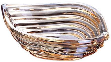 Food Tray, Salad Plate, Glass Dinner Plate, Premium Dinner Dish Plates Transparent, for Kitchen Birthday Wedding, Party Platter for Sushi, Fruit Or Cheese（7.5inch） (Color : Yellow)